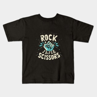 Rock Paper Scissors Art Design with Hand Kids T-Shirt